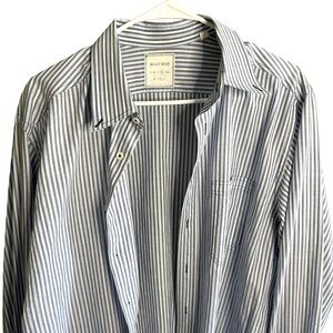 Billy Reid Pinstriped Button Down Shirt Size XL